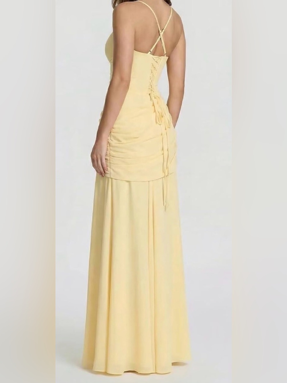Yellow Maxi Skirt with Gathered Waist
